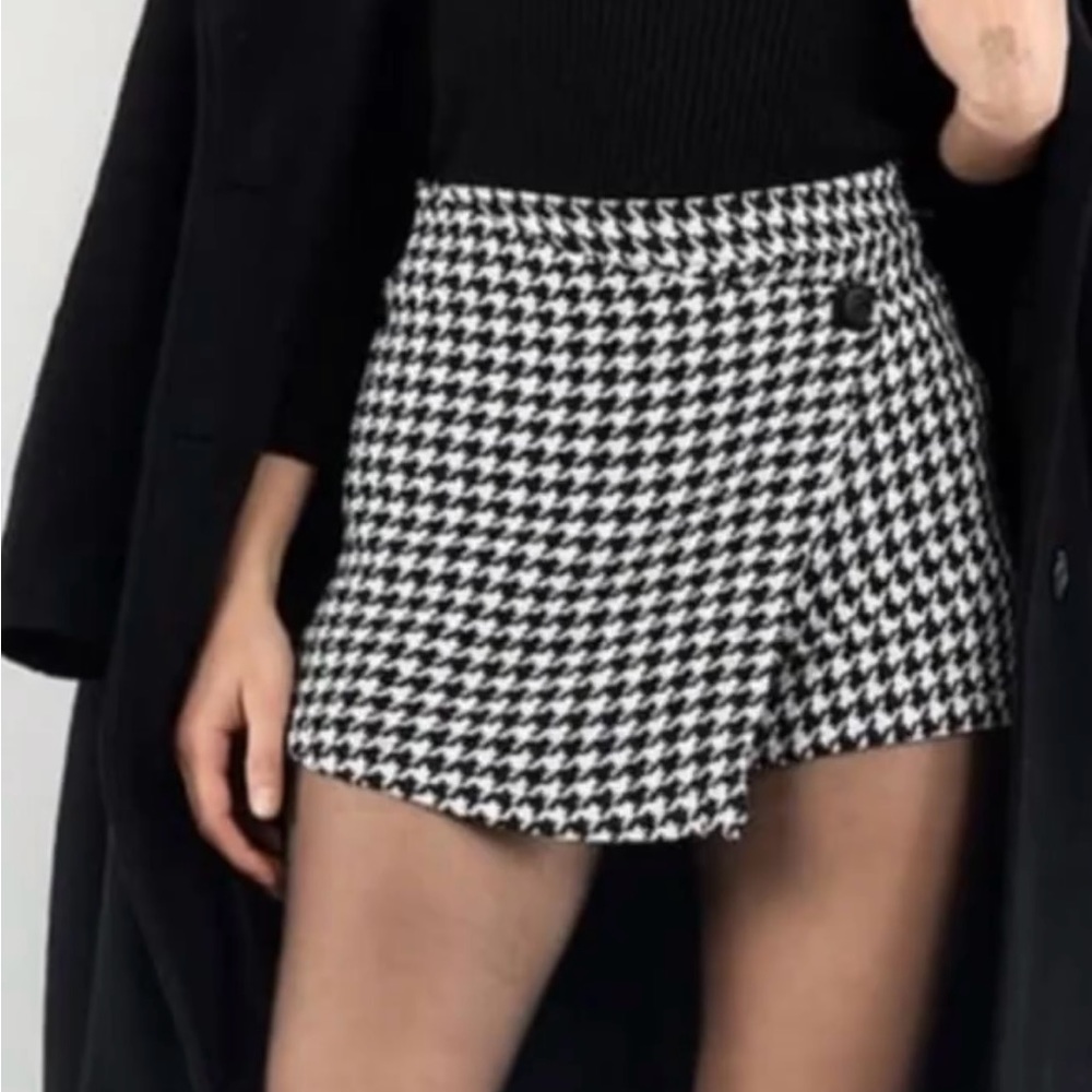 Wool blended Skorts, Elegant Fake Button Skorts For Fall & Winter size medium